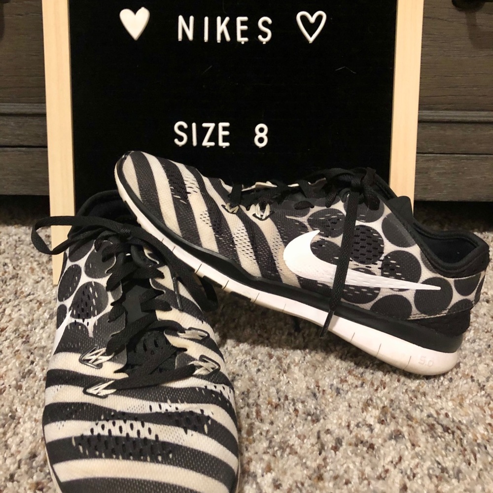 Black and white Nikes